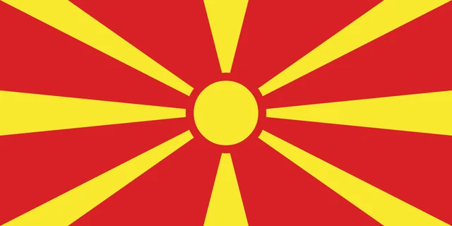 Bandera de Macedonia del Norte
