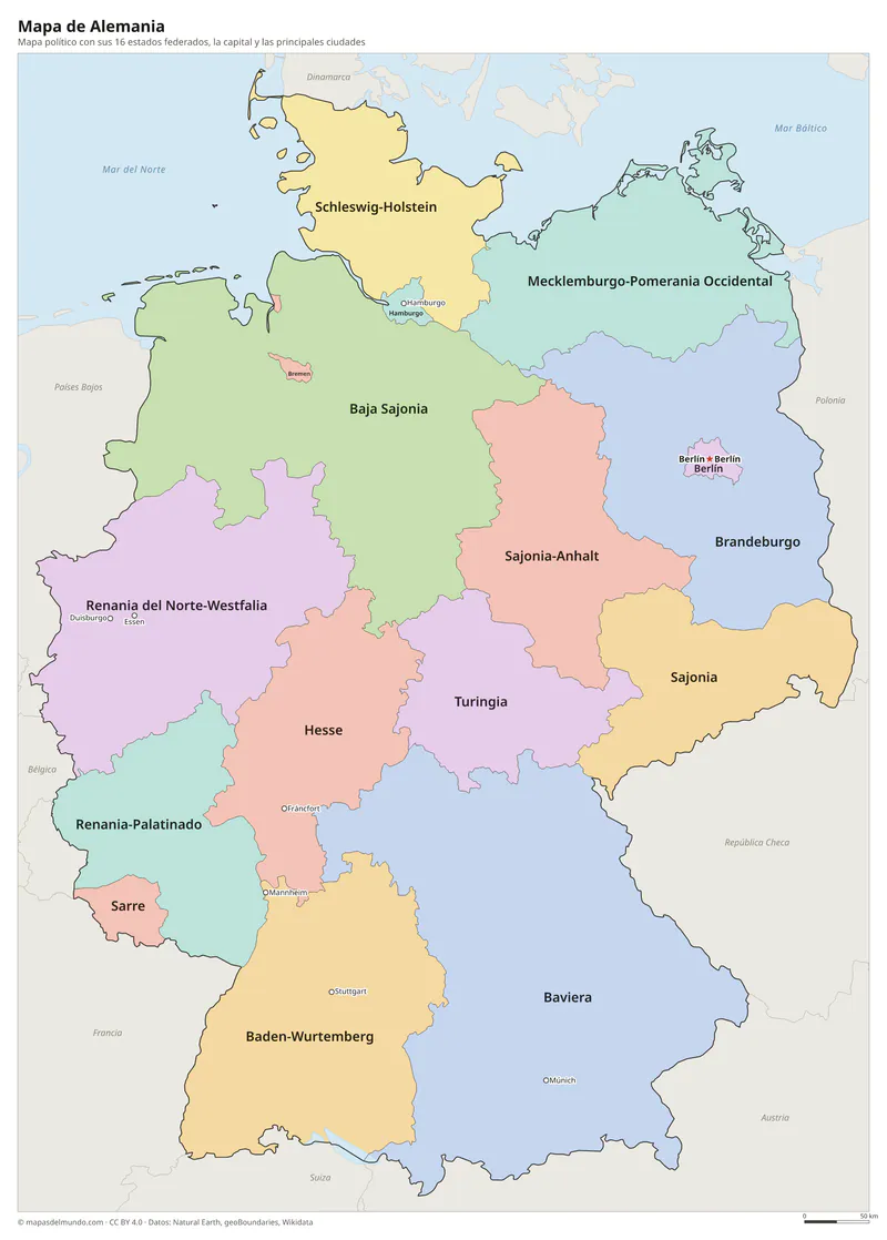 Mapa de Alemania