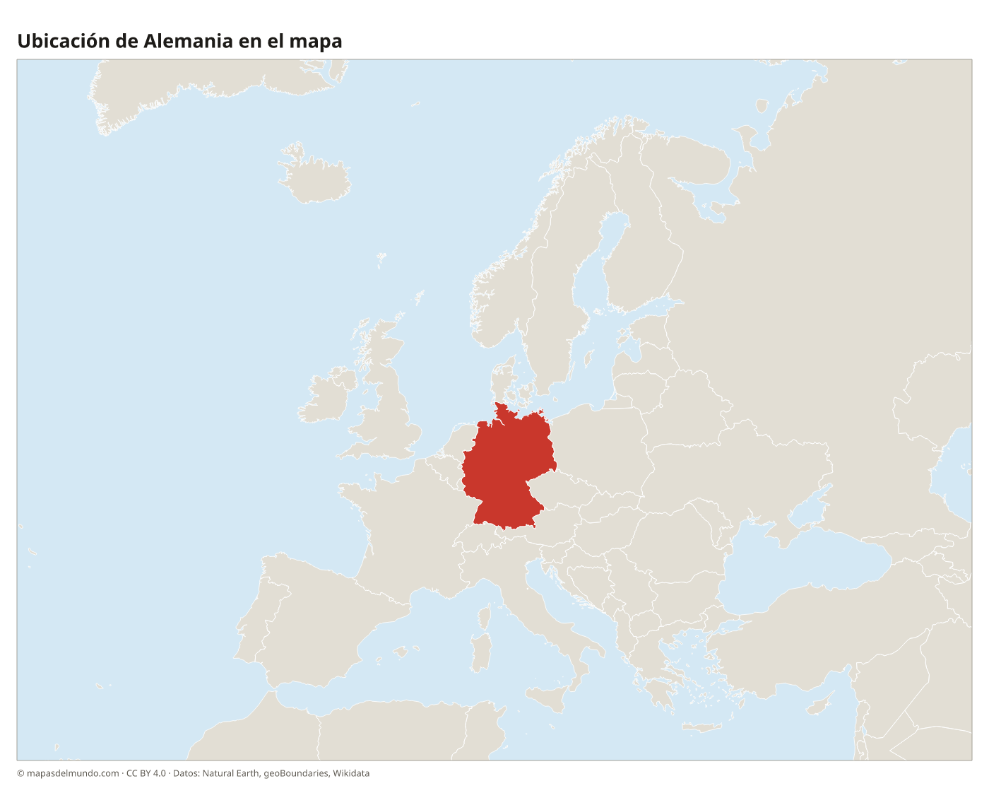 Ubicación de Alemania en el mapa