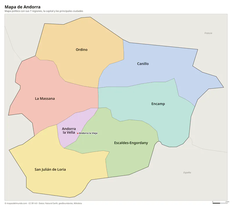 Mapa de Andorra