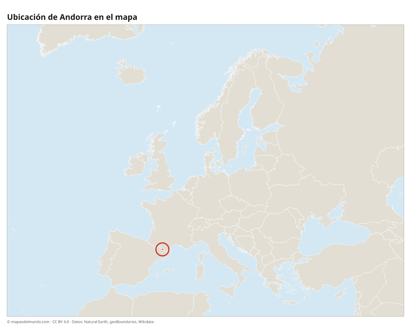 Ubicación de Andorra en el mapa