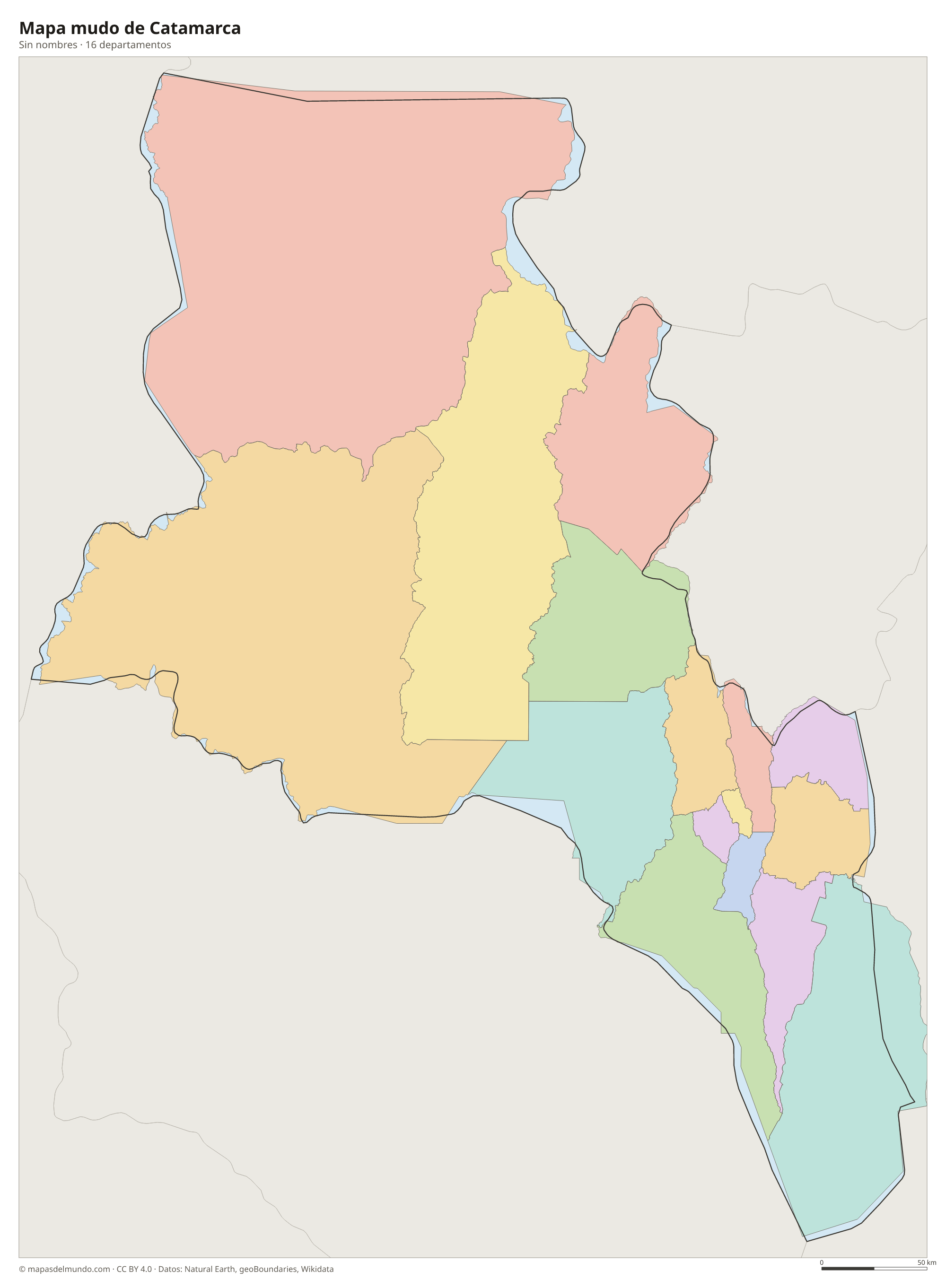 Mapa mudo de Catamarca