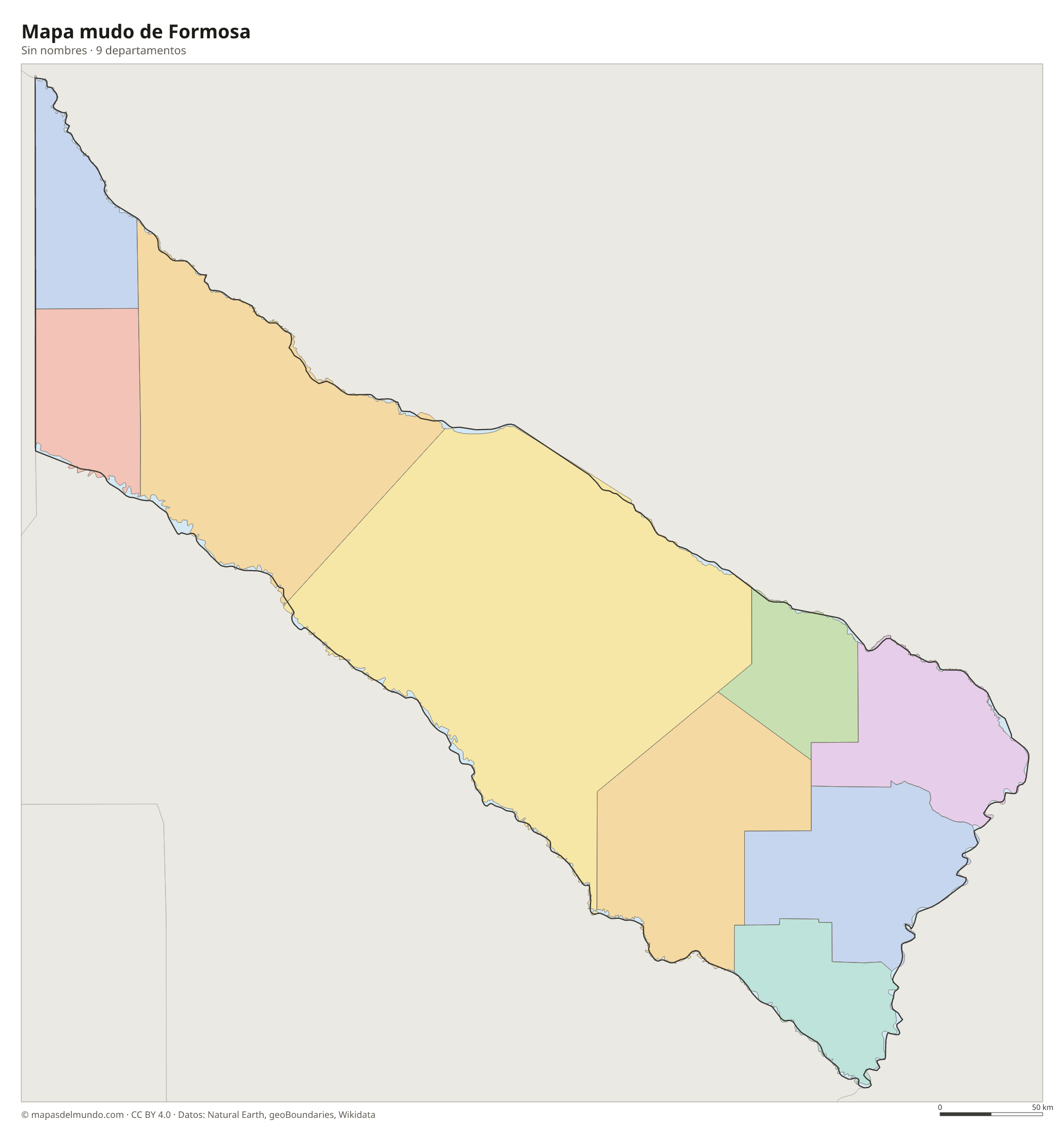 Mapa mudo de Formosa