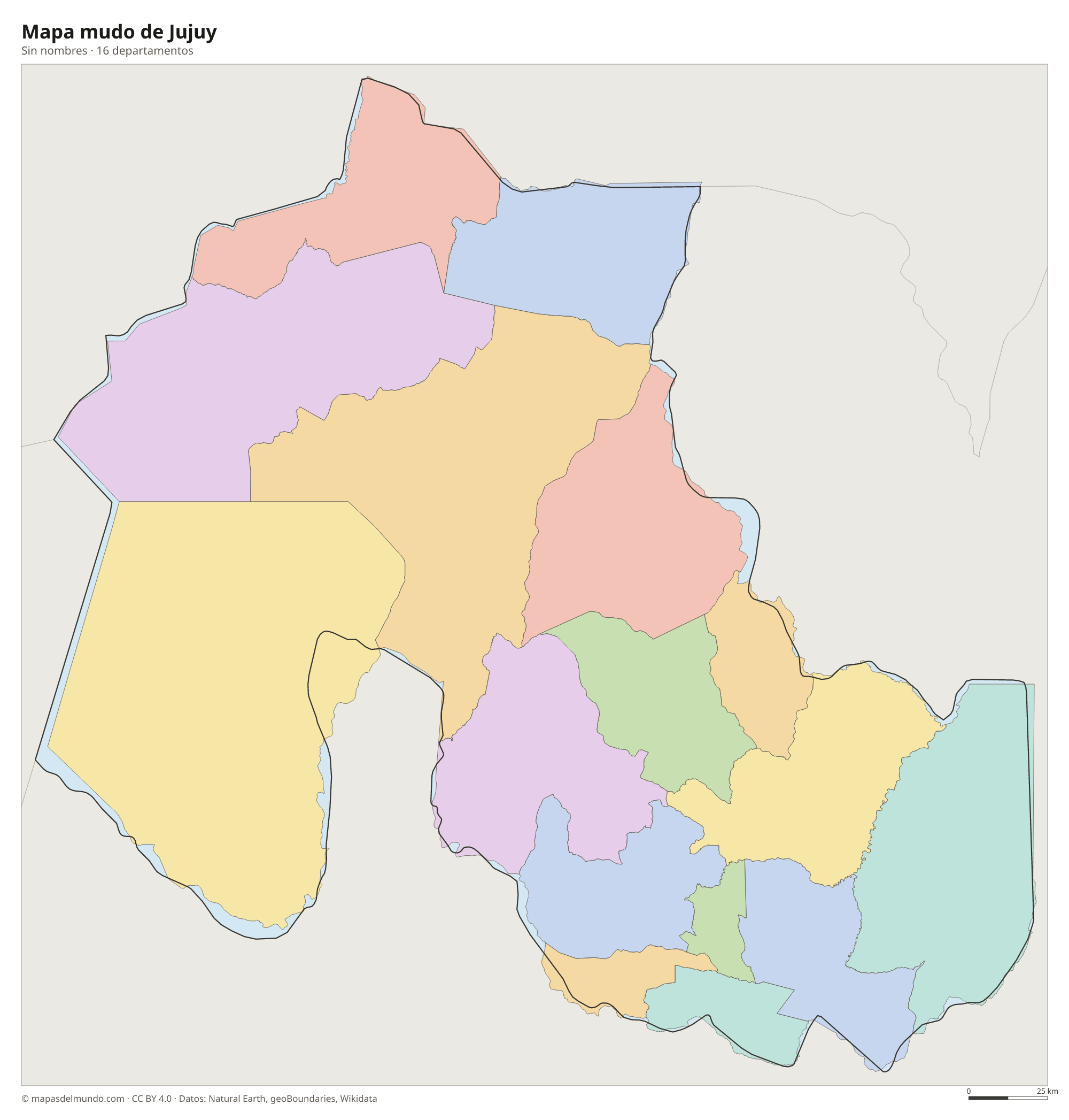 Mapa mudo de Jujuy