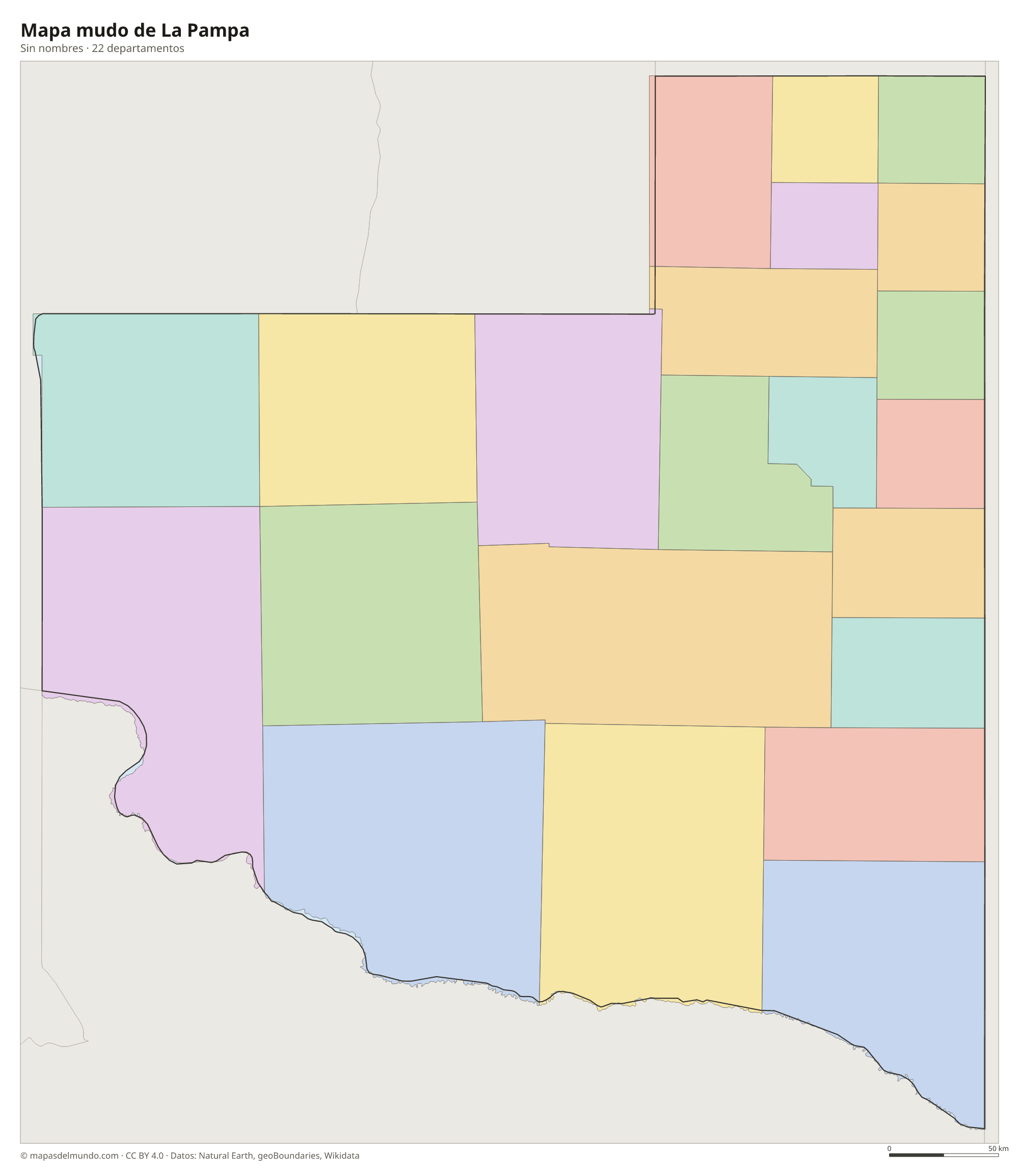 Mapa mudo de La Pampa