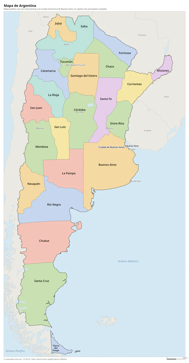 Mapa de Argentina