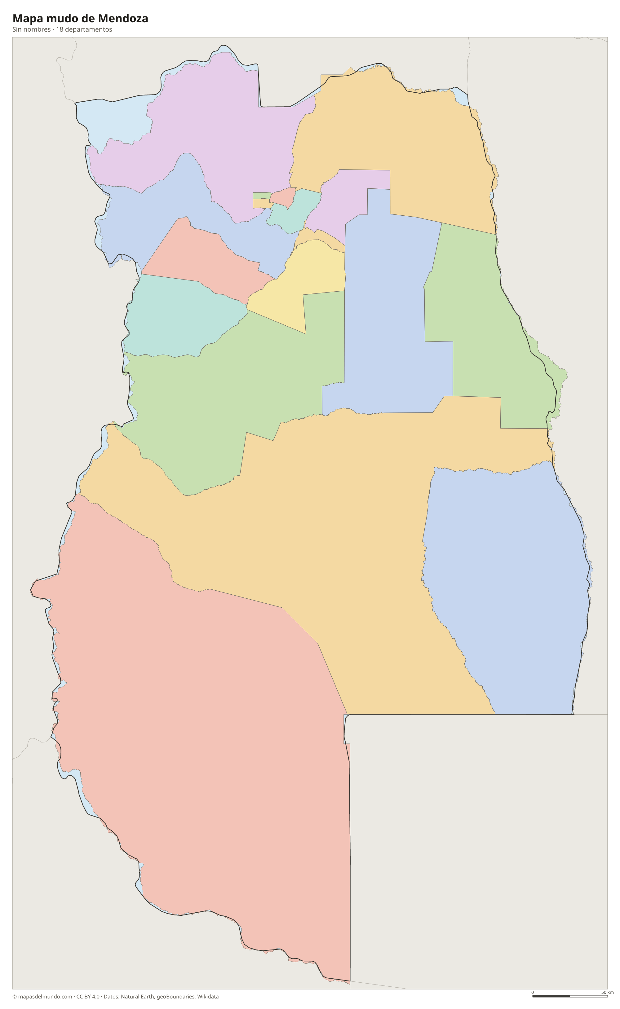 Mapa mudo de Mendoza