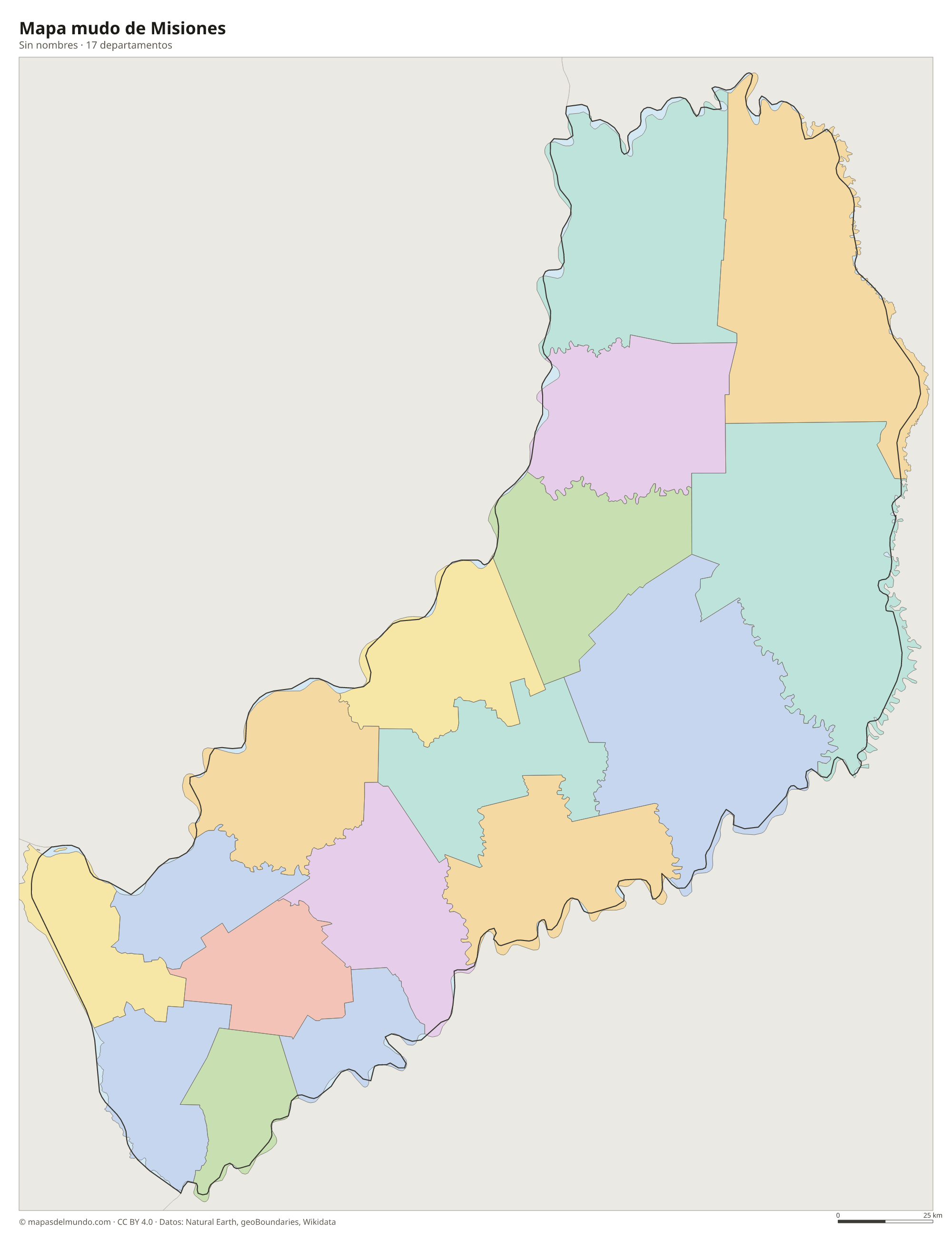 Mapa mudo de Misiones