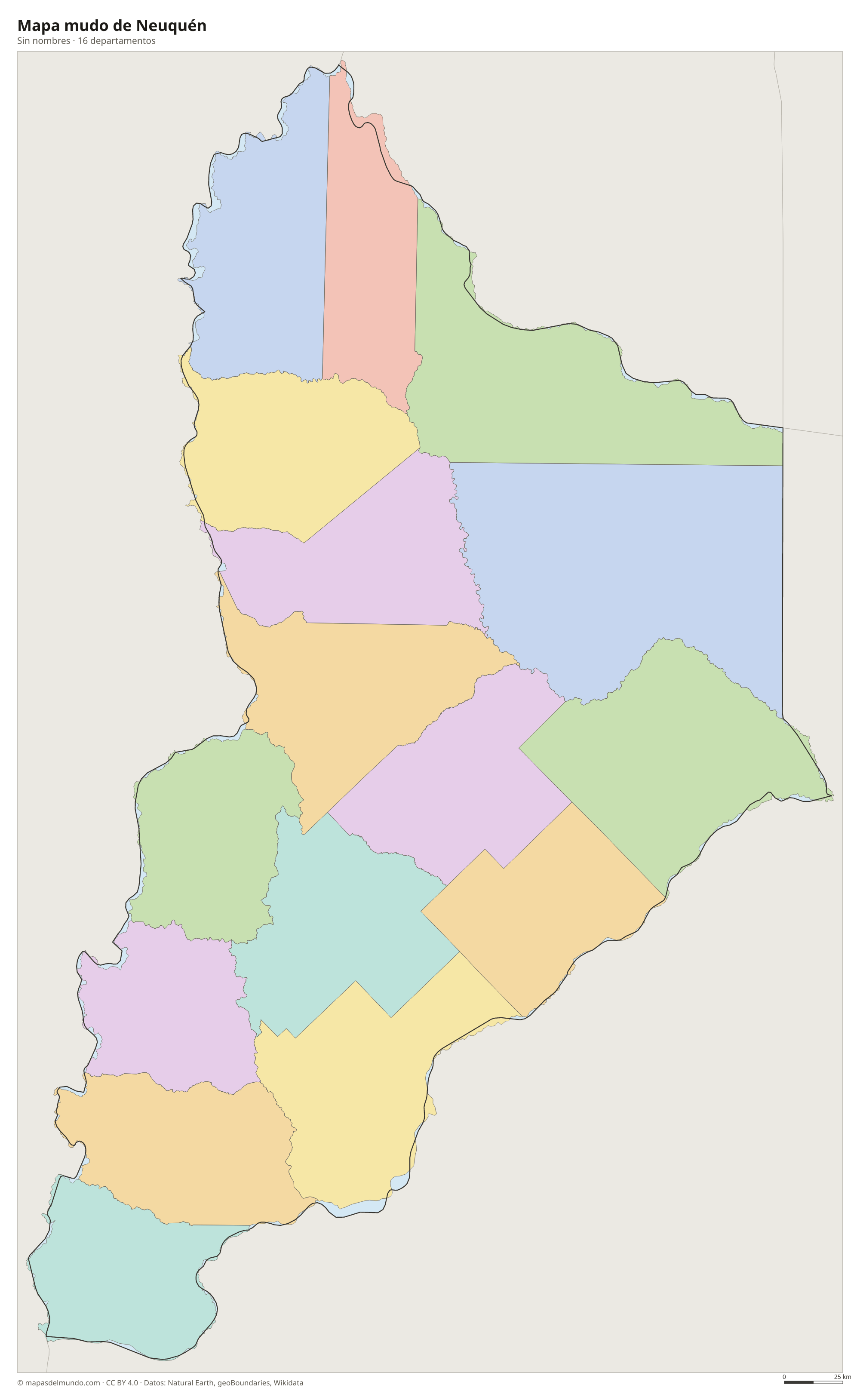 Mapa mudo de Neuquén