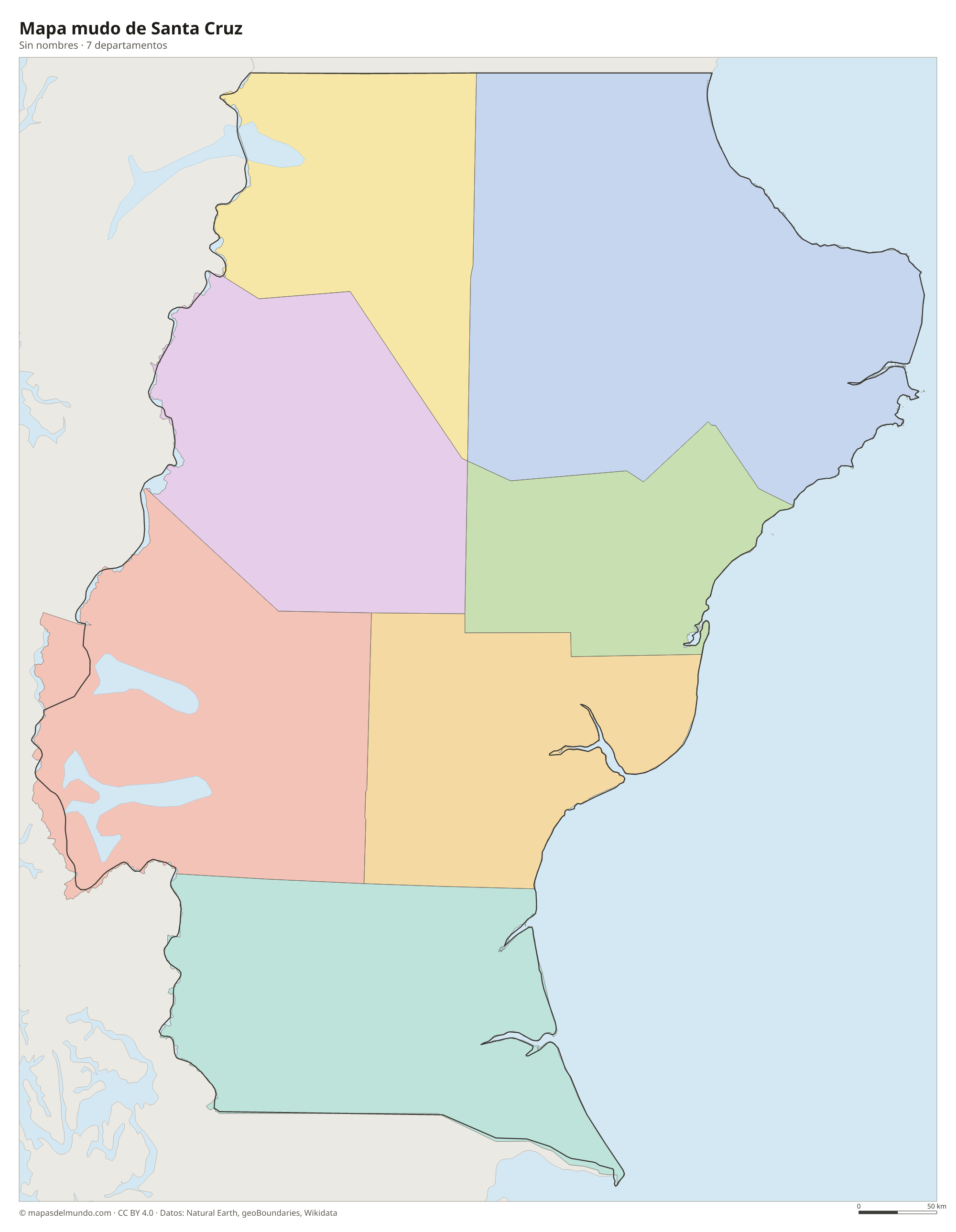 Mapa mudo de Santa Cruz