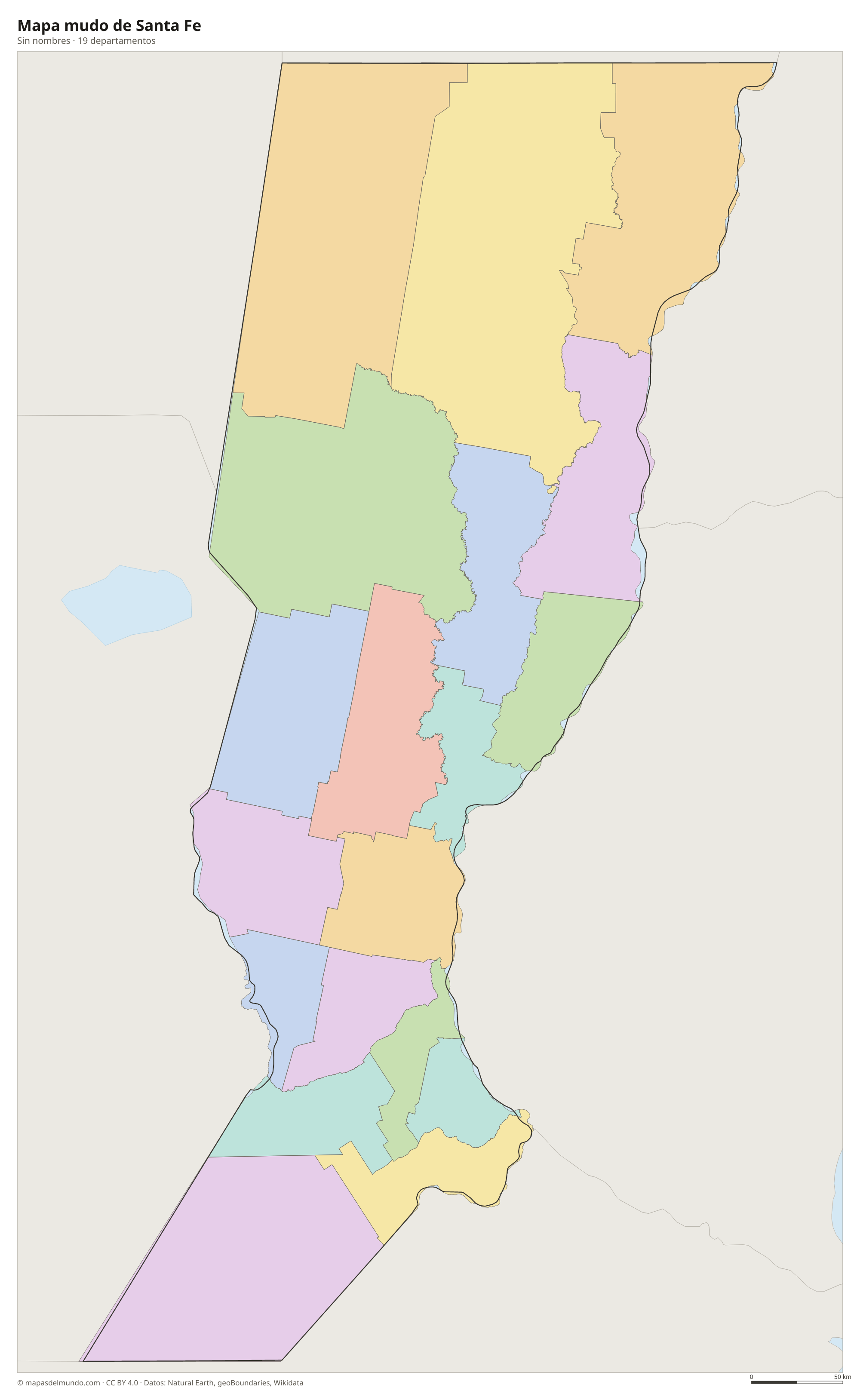 Mapa mudo de Santa Fe
