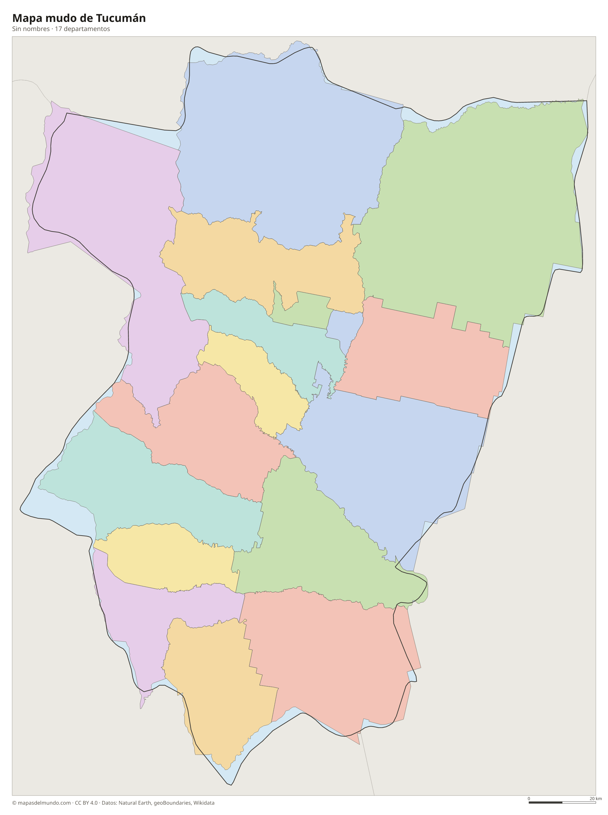 Mapa mudo de Tucumán