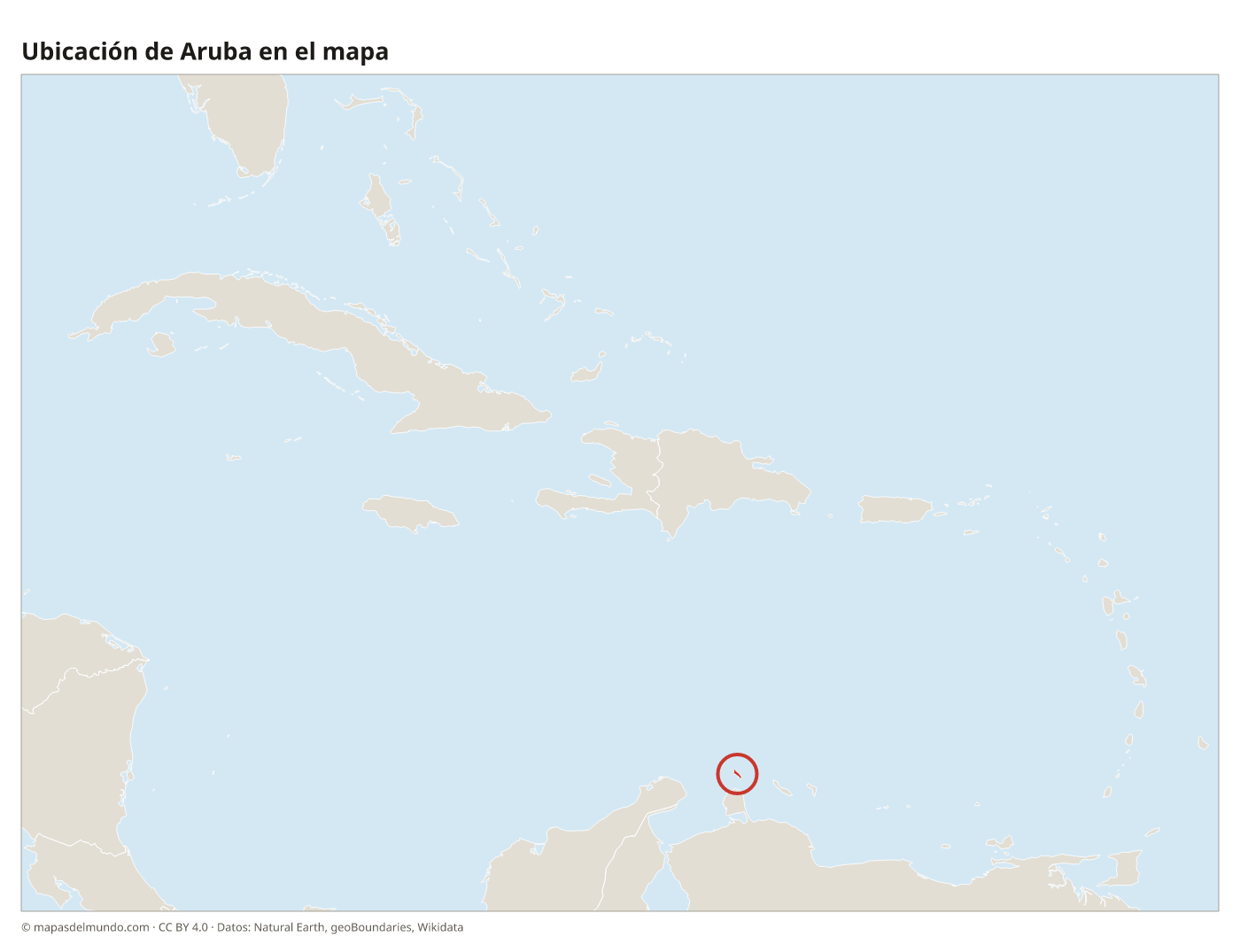 Ubicación de Aruba en el mapa