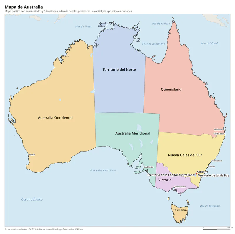 Mapa de Australia