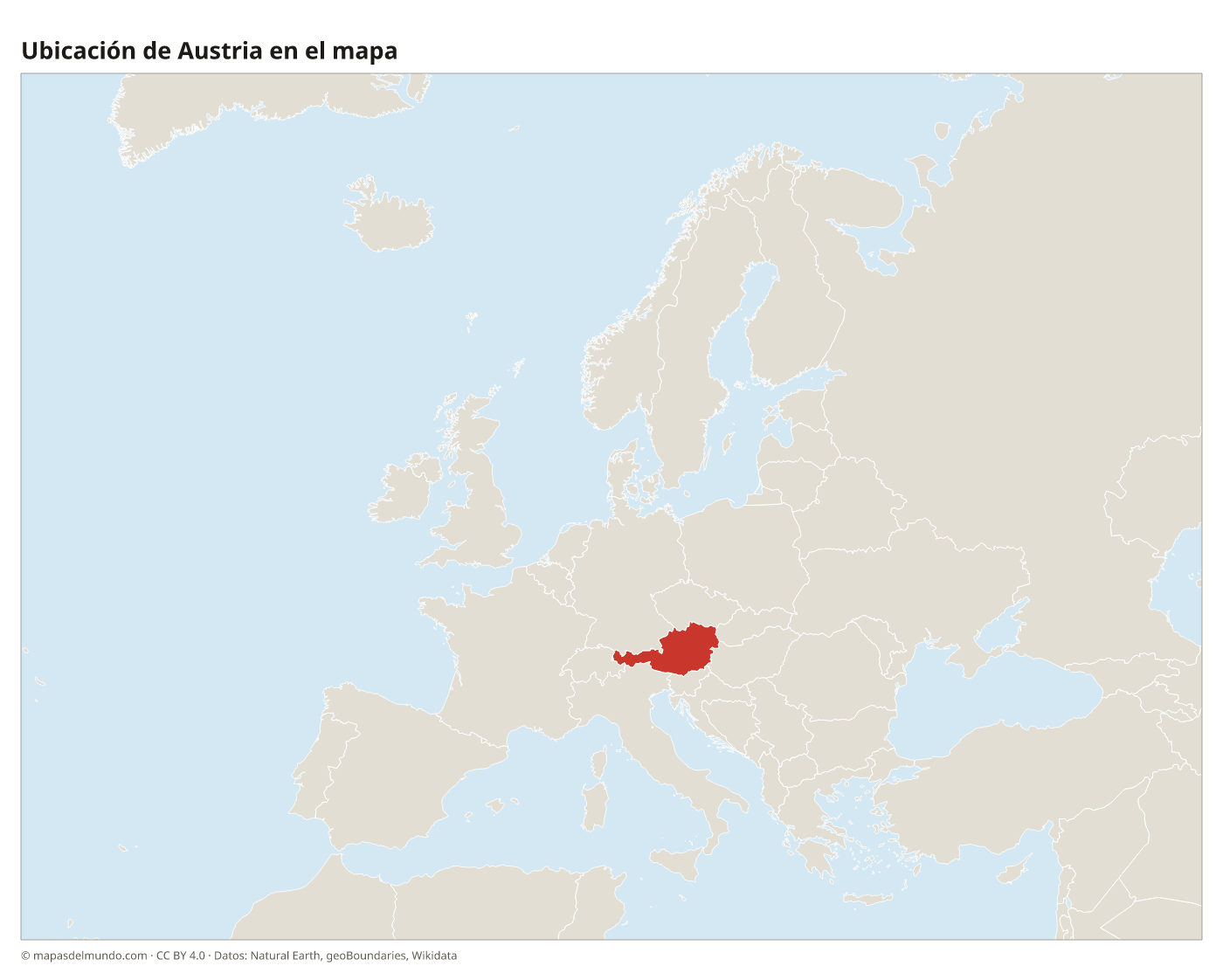 Ubicación de Austria en el mapa