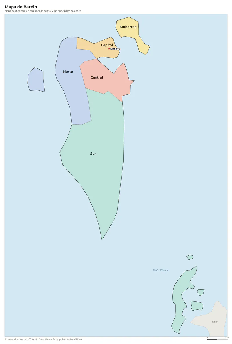 Mapa de Baréin
