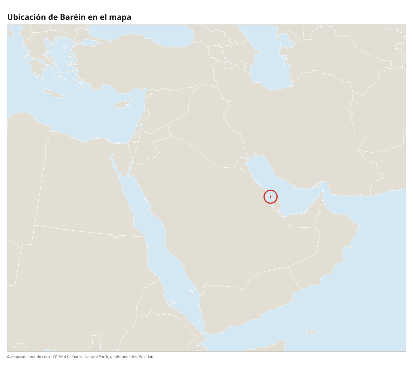 Ubicación de Baréin en el mapa