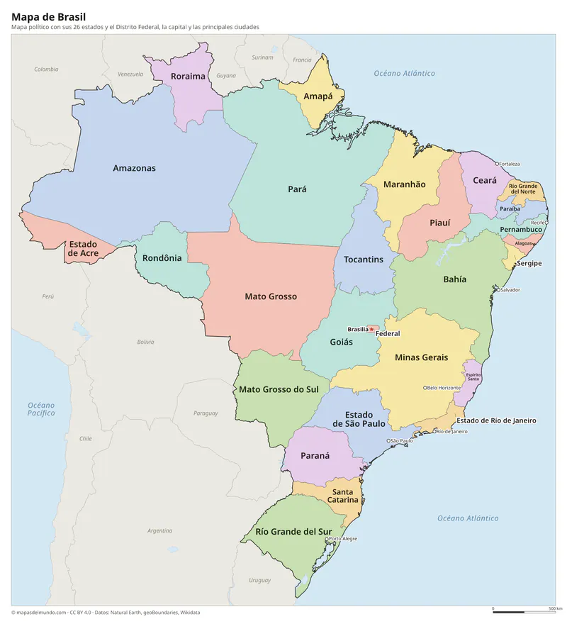 Mapa de Brasil