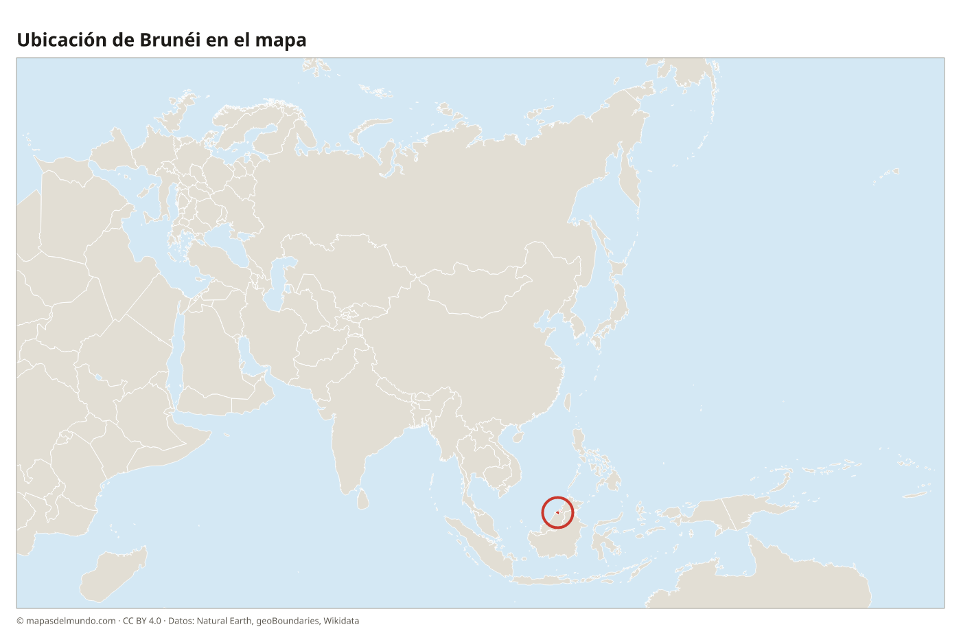 Ubicación de Brunéi en el mapa