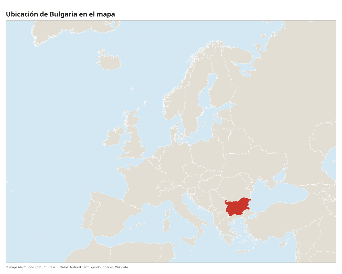 Ubicación de Bulgaria en el mapa