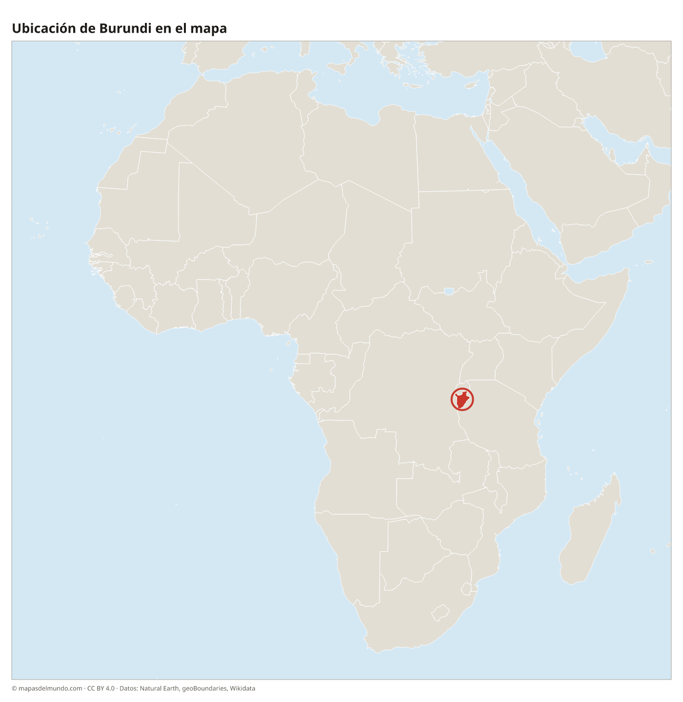 Ubicación de Burundi en el mapa
