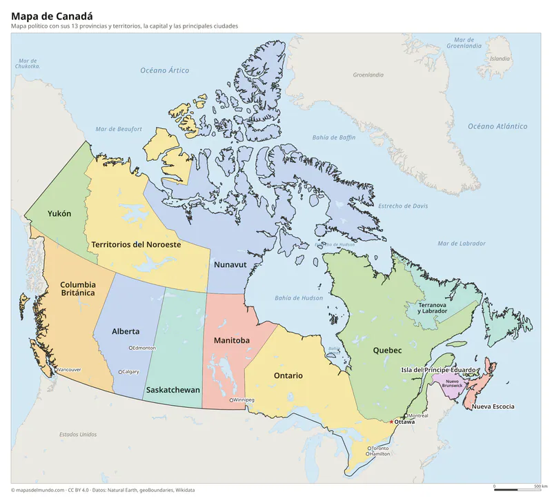 Mapa de Canadá