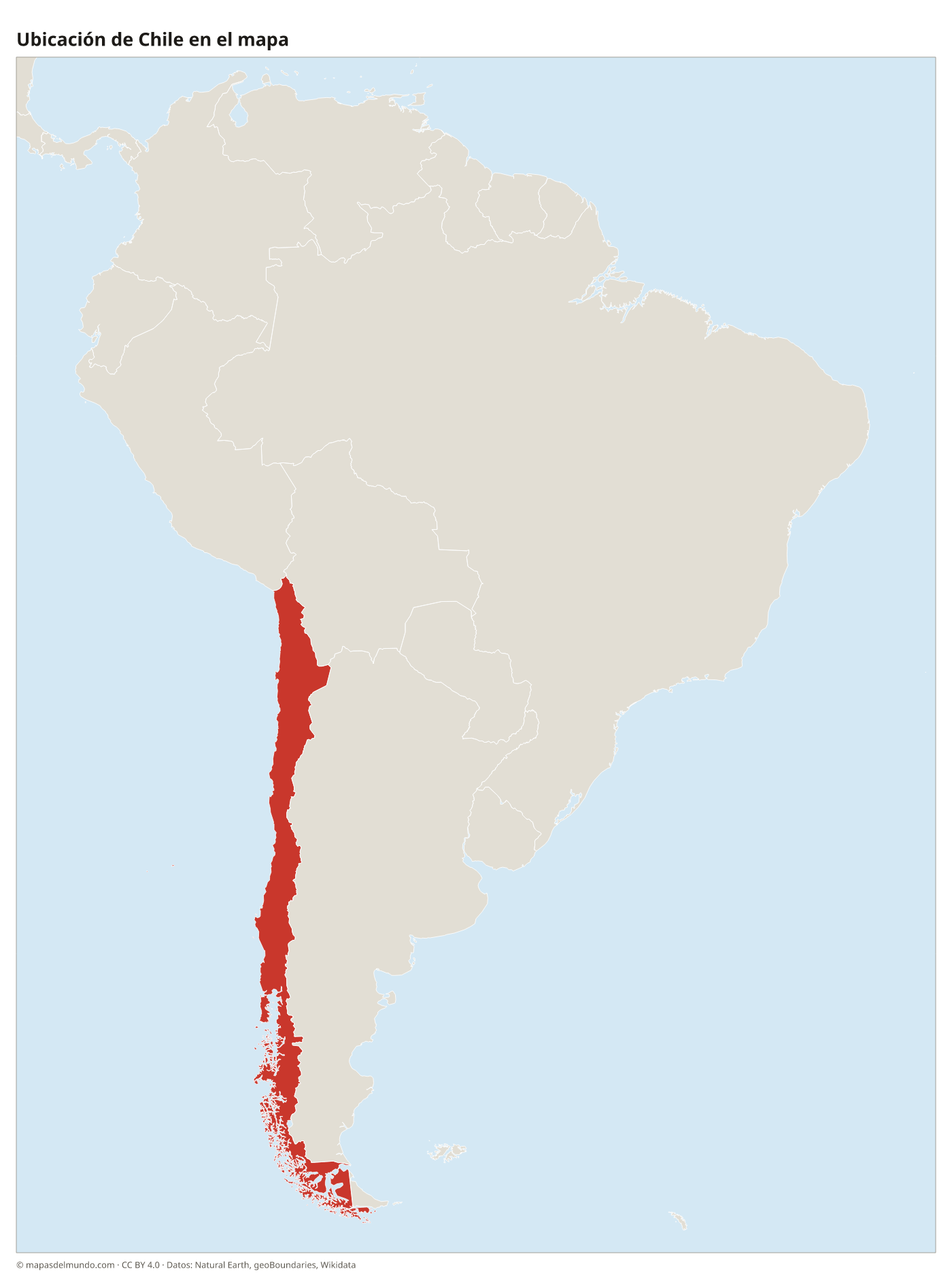 Ubicación de Chile en el mapa