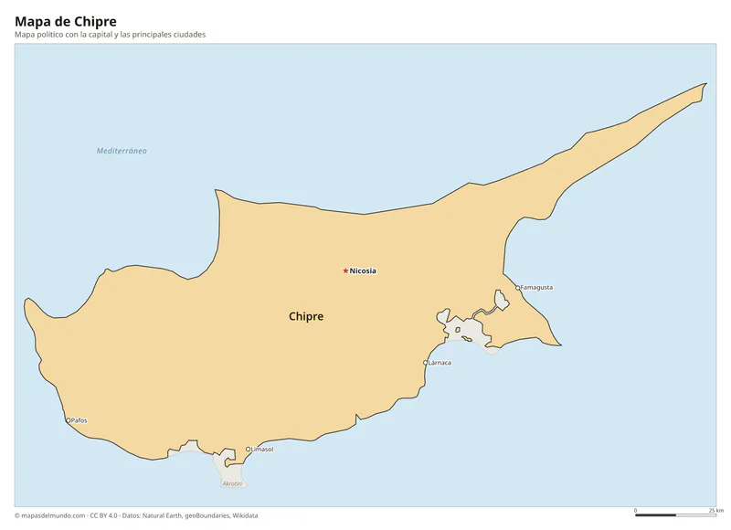 Mapa de Chipre
