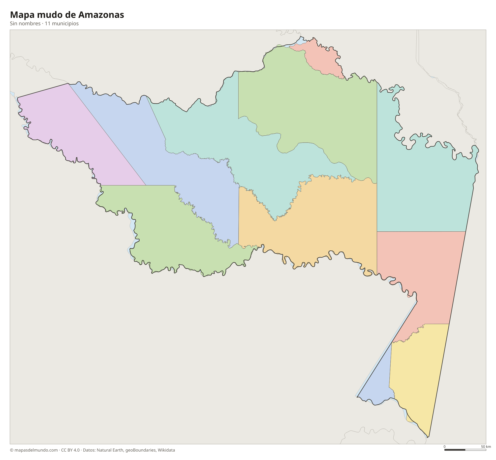 Mapa mudo de Amazonas