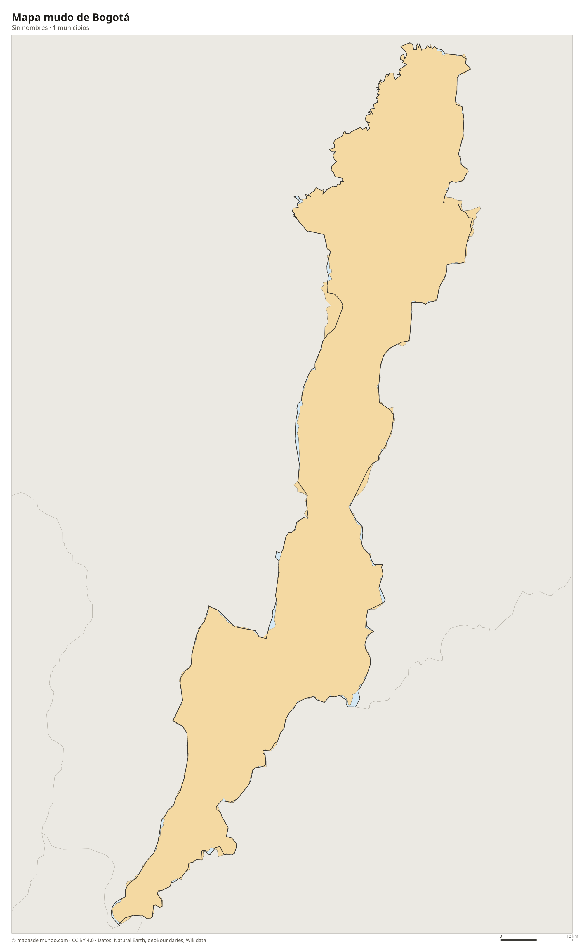 Mapa mudo de Bogotá