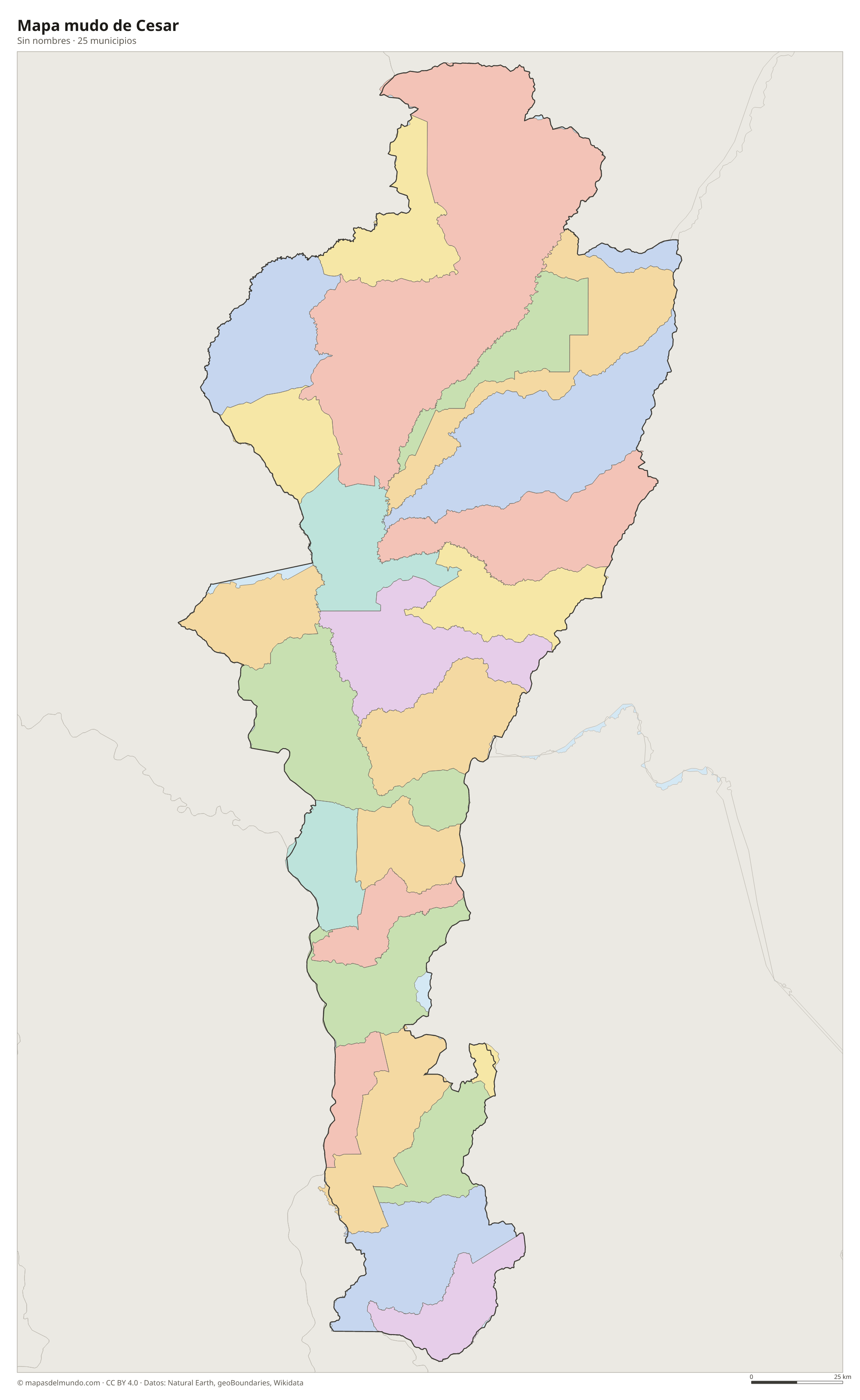 Mapa mudo de Cesar