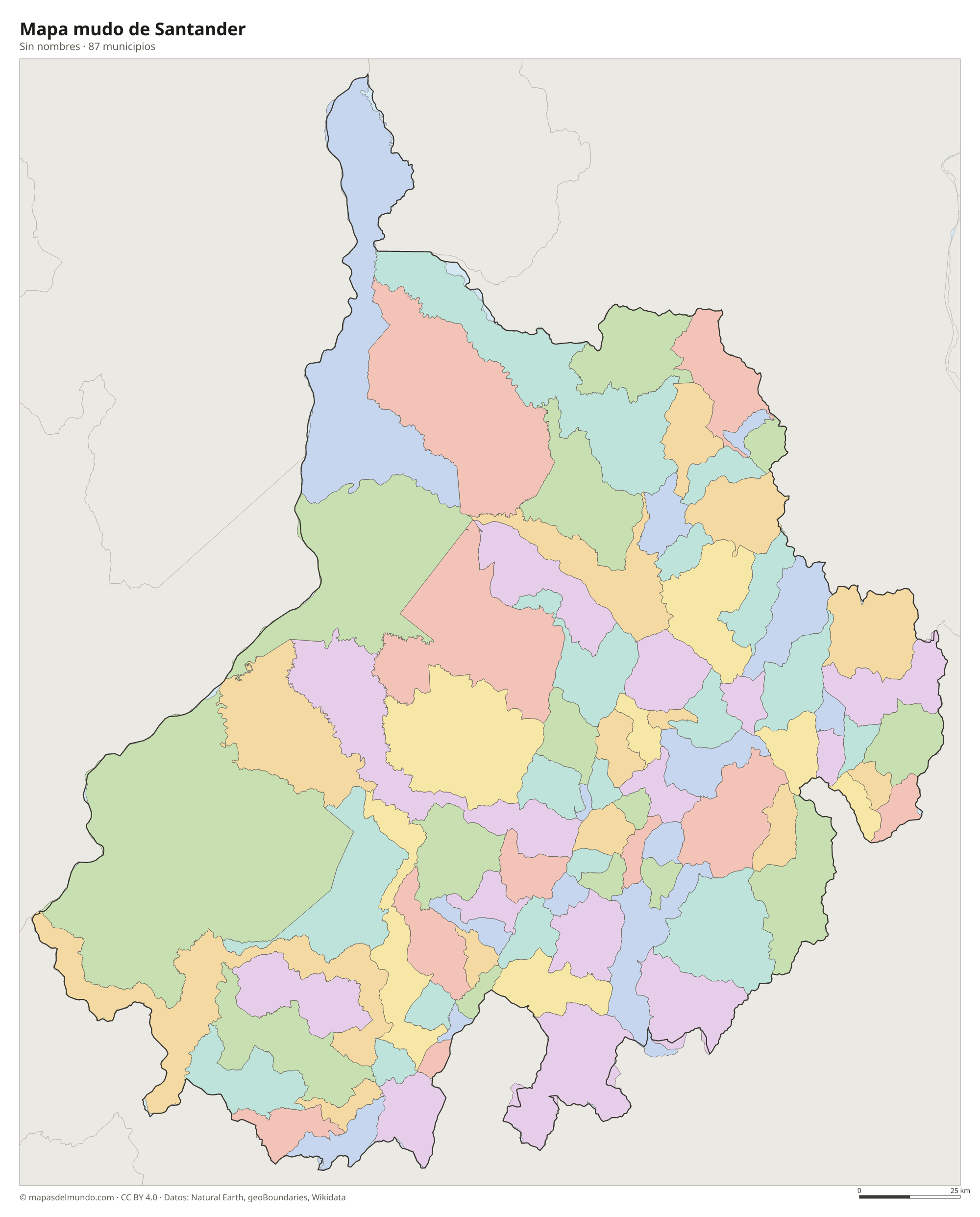 Mapa mudo de Santander