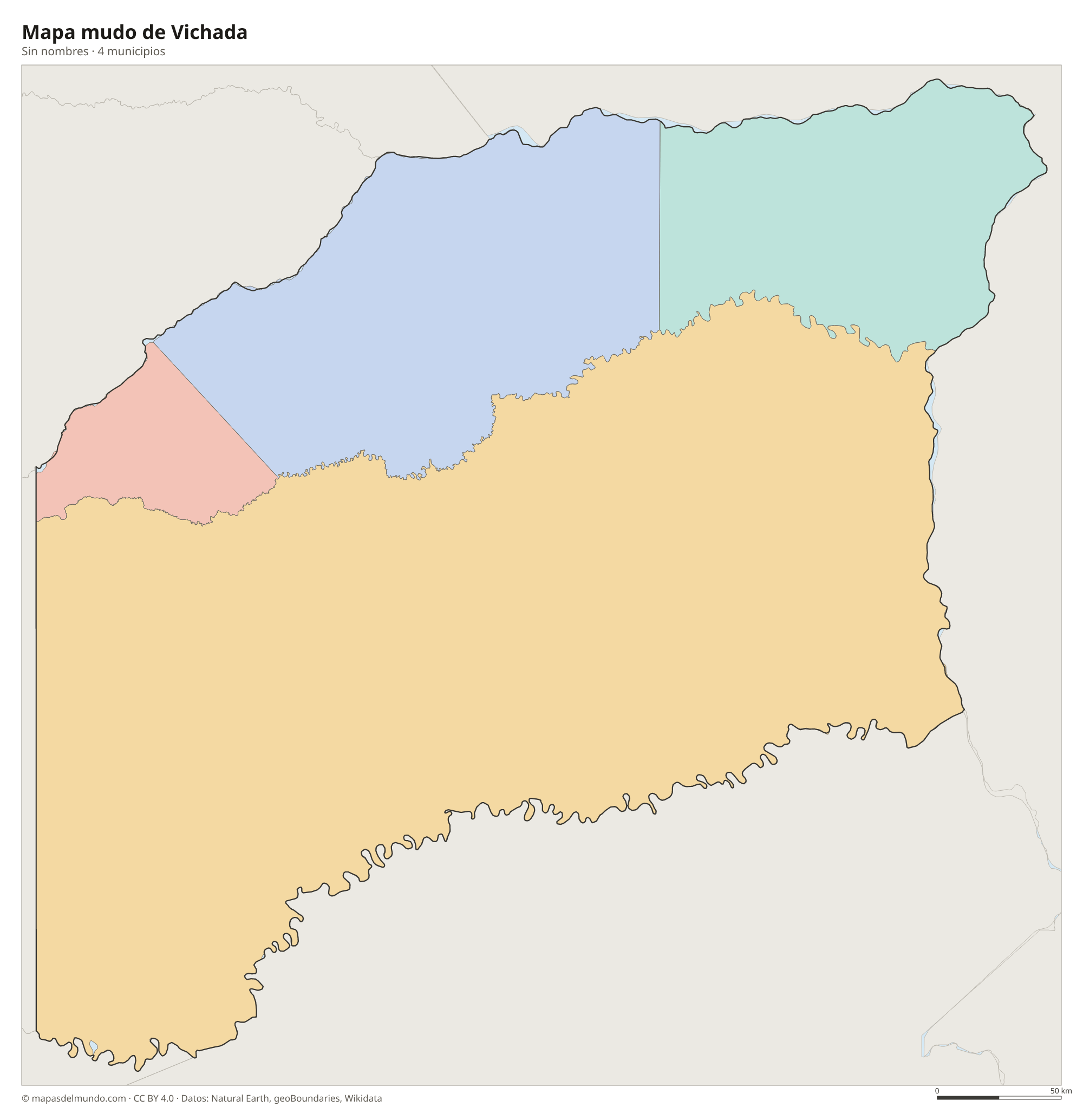 Mapa mudo de Vichada