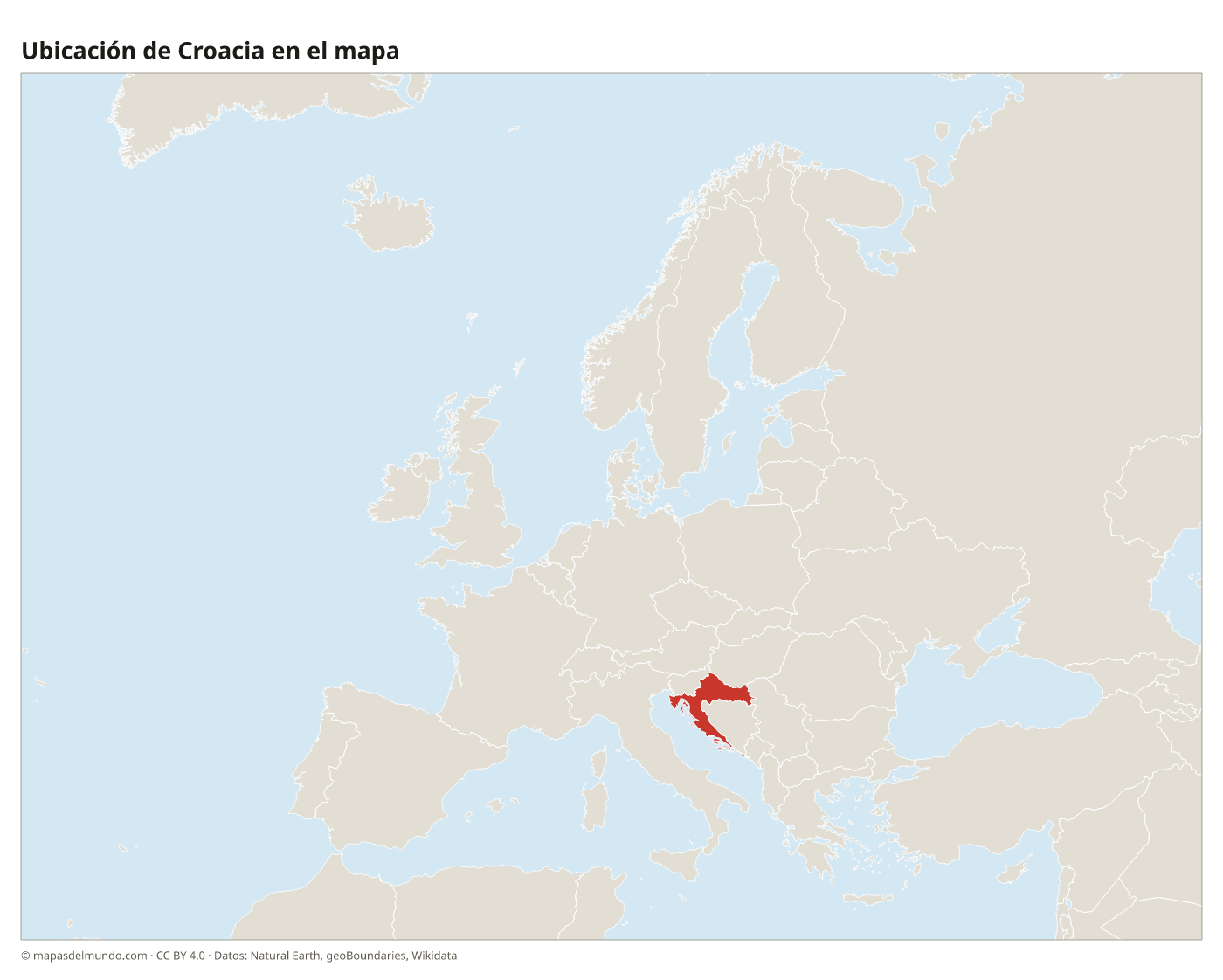 Ubicación de Croacia en el mapa