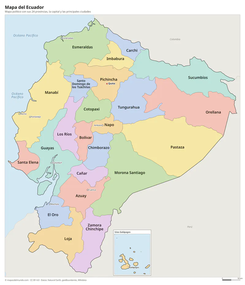 Mapa del Ecuador