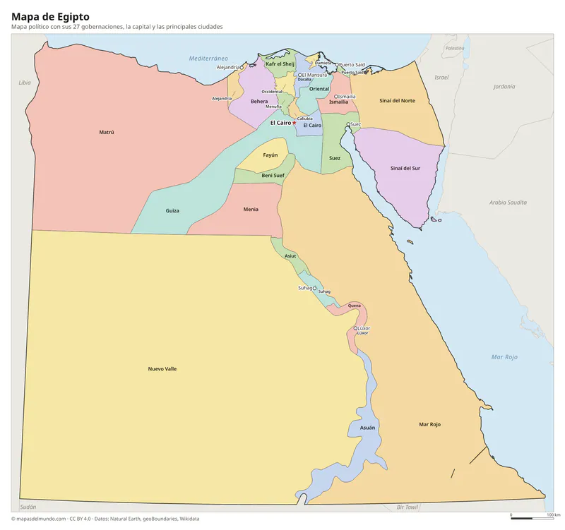 Mapa de Egipto