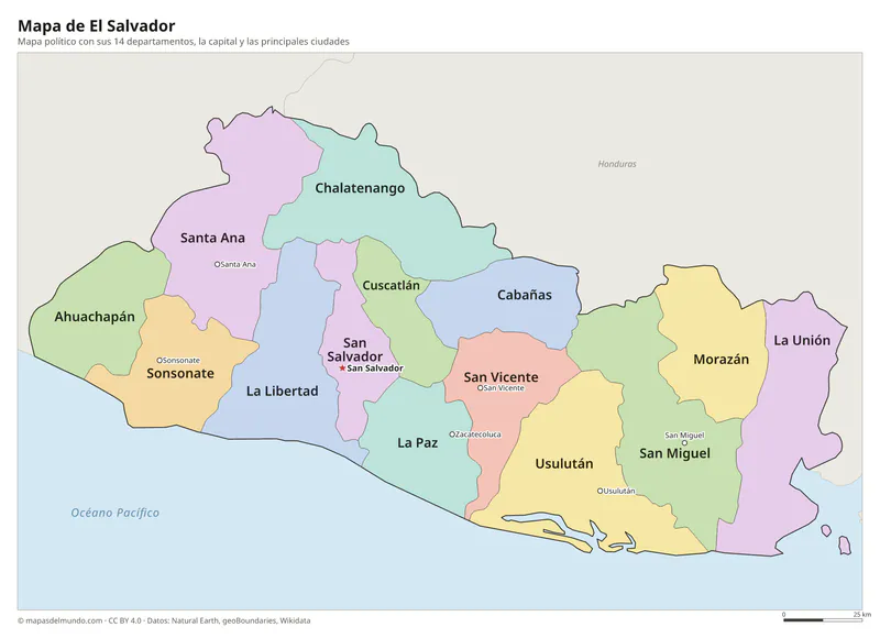 Mapa de El Salvador