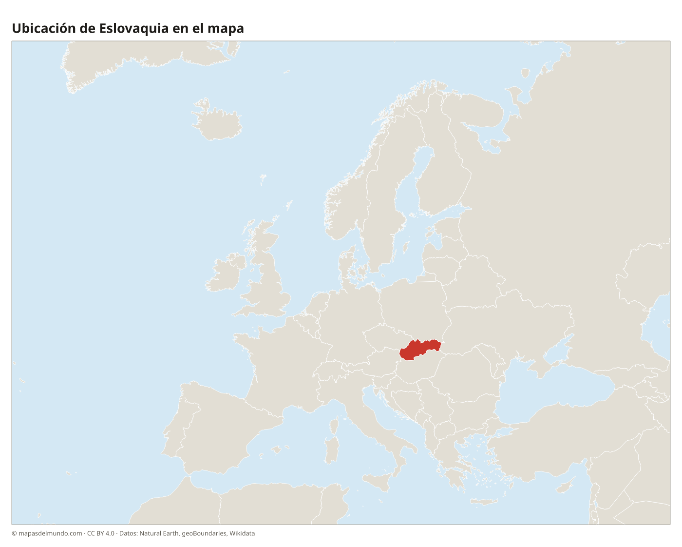 Ubicación de Eslovaquia en el mapa