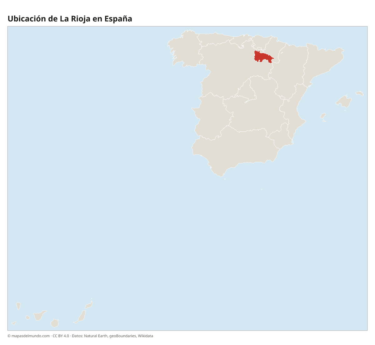 Ubicación de La Rioja en el mapa de España