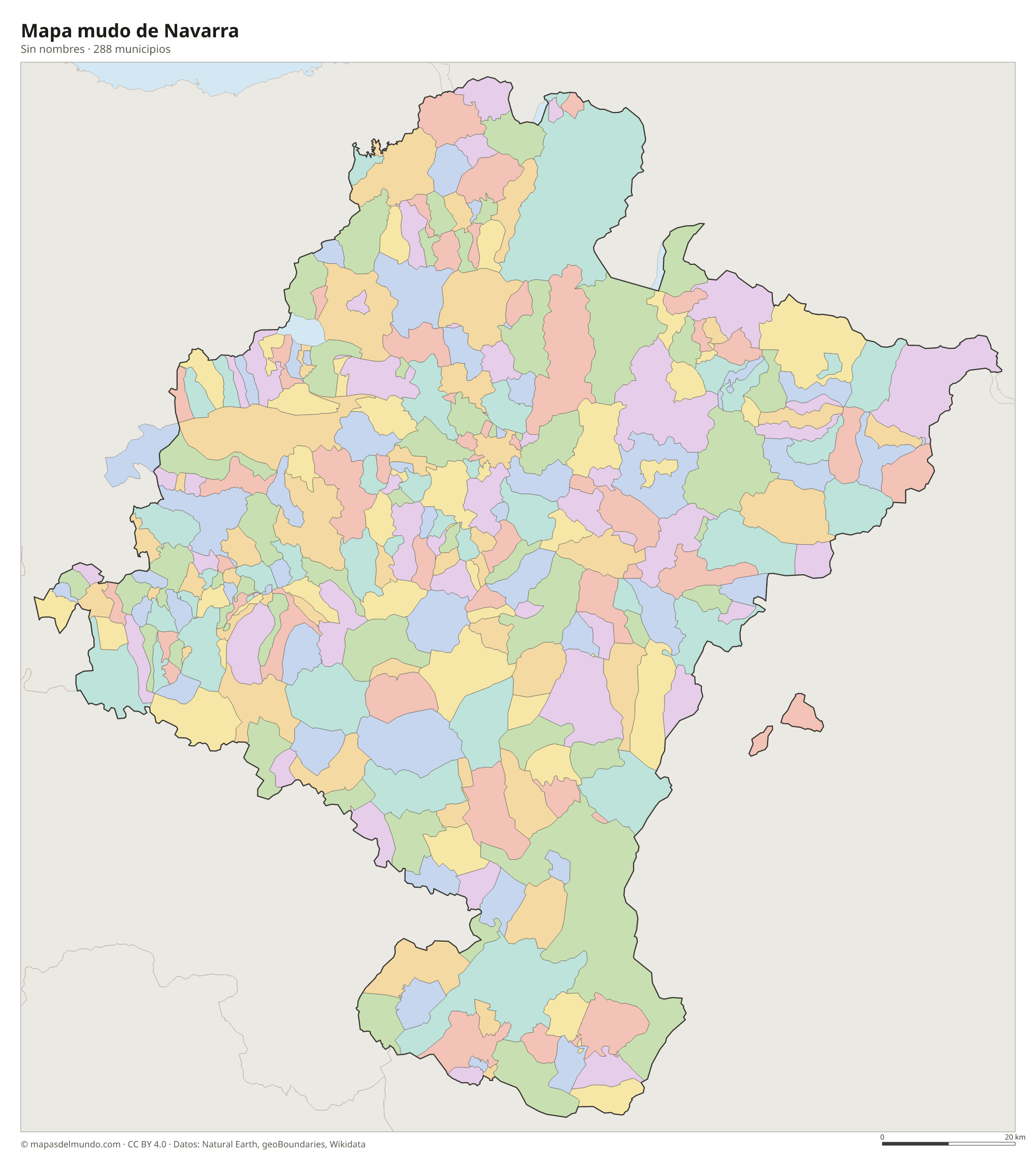 Mapa mudo de Navarra