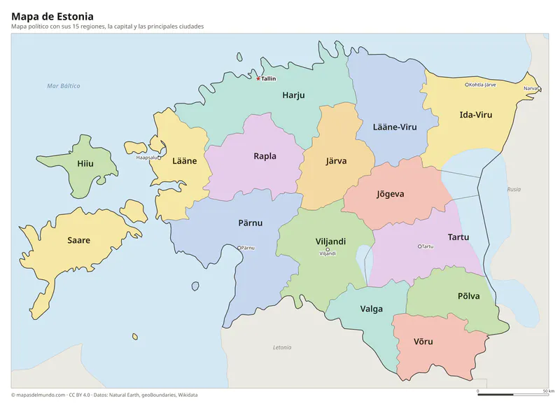 Mapa de Estonia