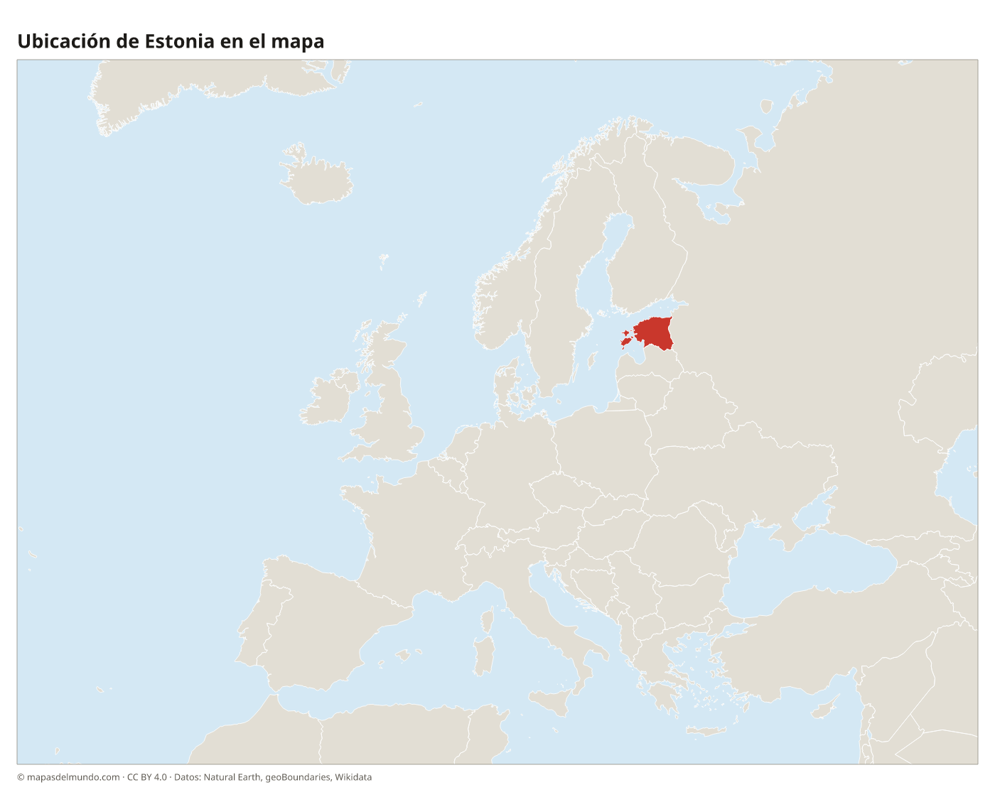 Ubicación de Estonia en el mapa