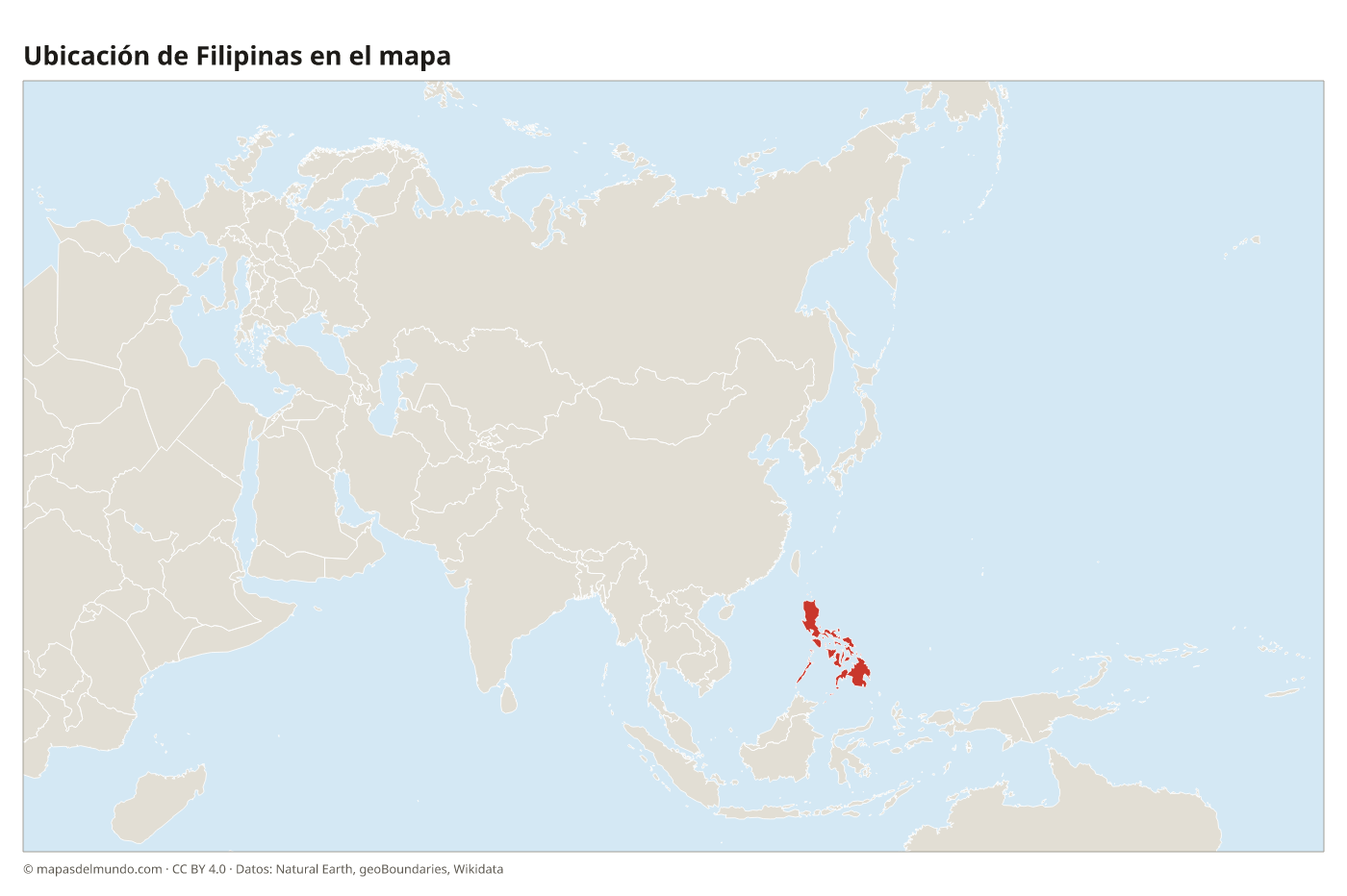 Ubicación de Filipinas en el mapa