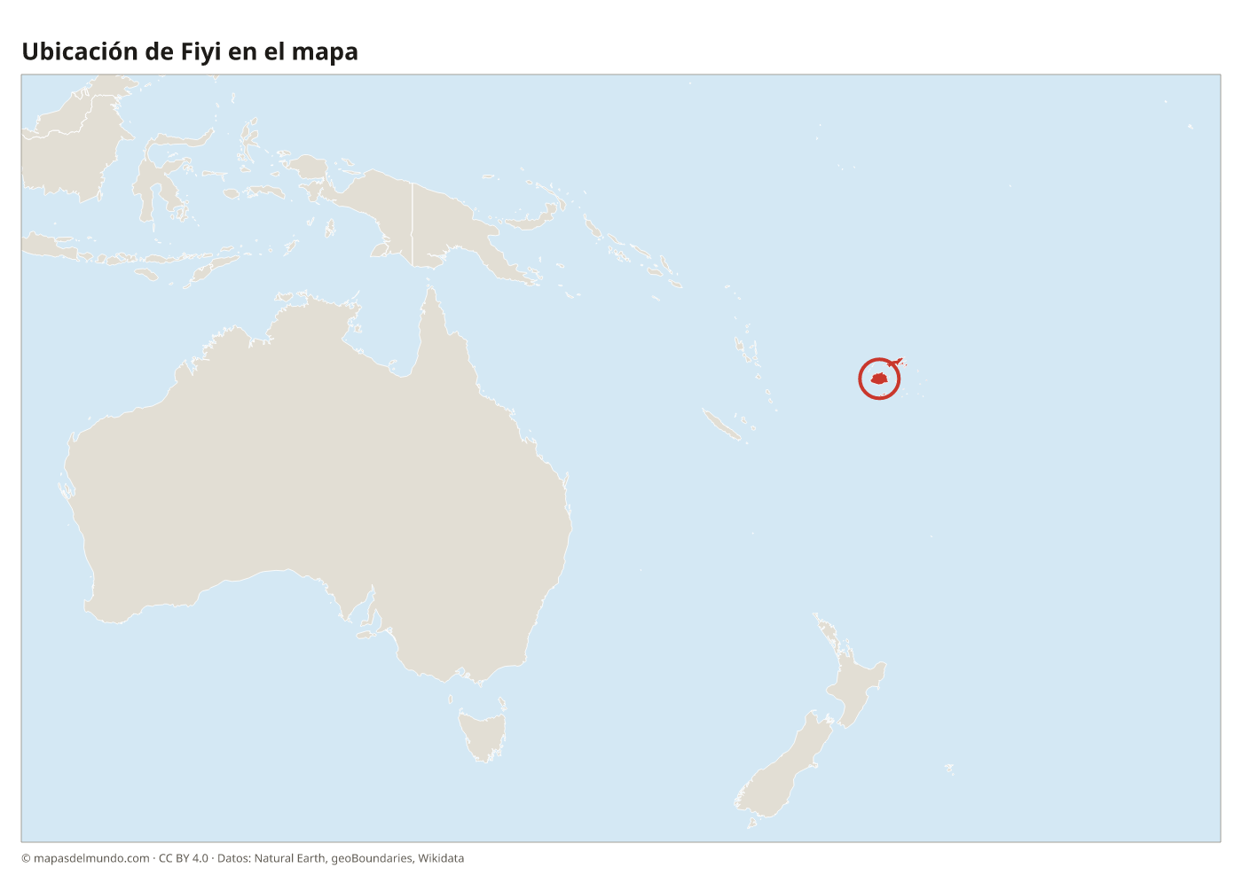 Ubicación de Fiyi en el mapa