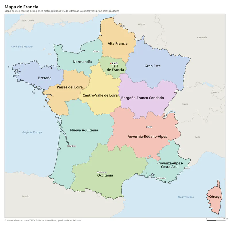 Mapa de Francia
