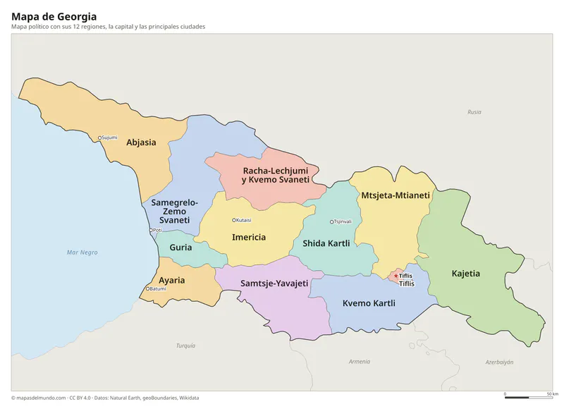 Mapa de Georgia