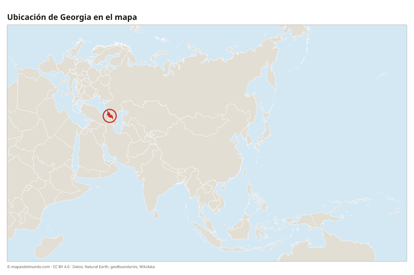 Ubicación de Georgia en el mapa