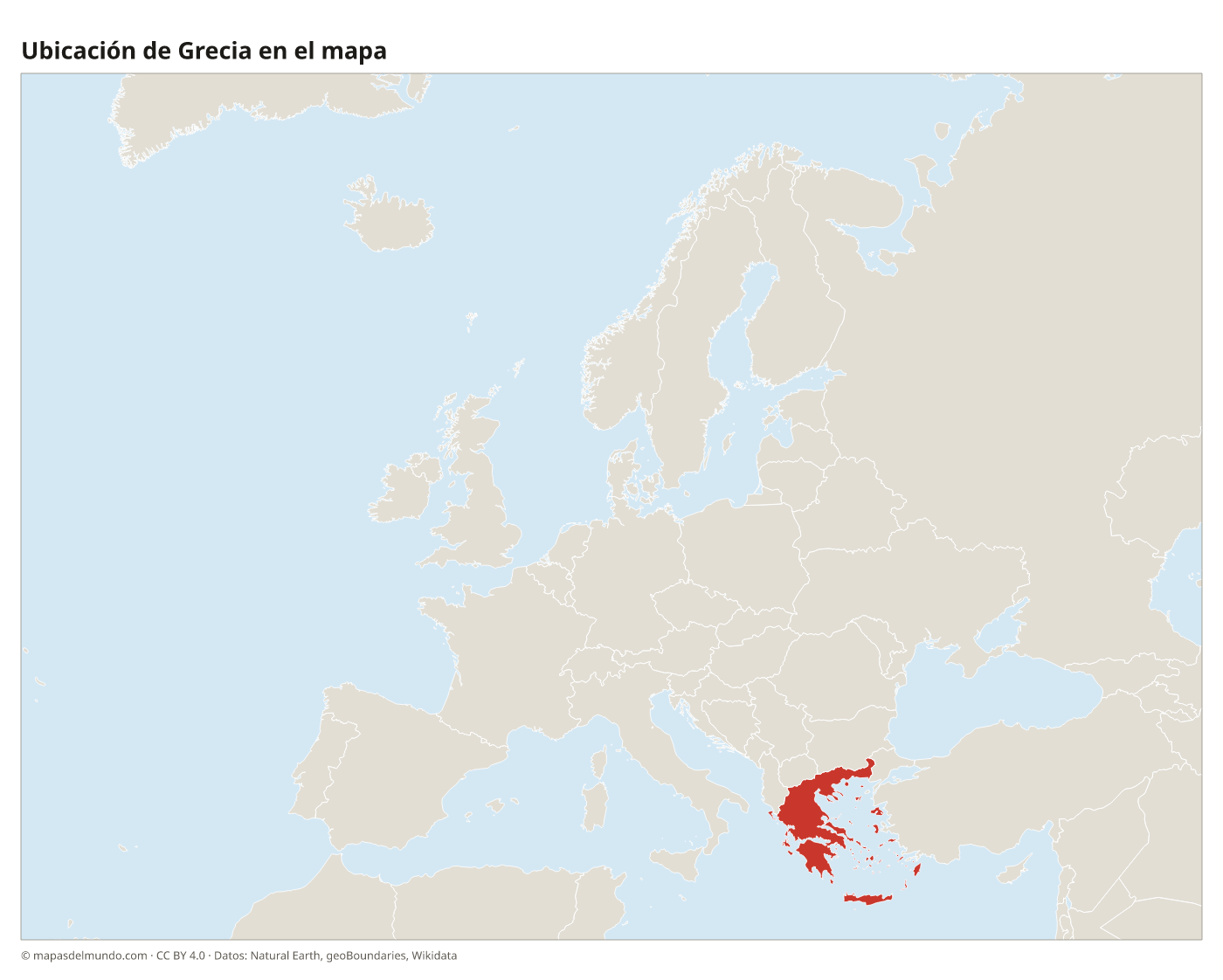 Ubicación de Grecia en el mapa