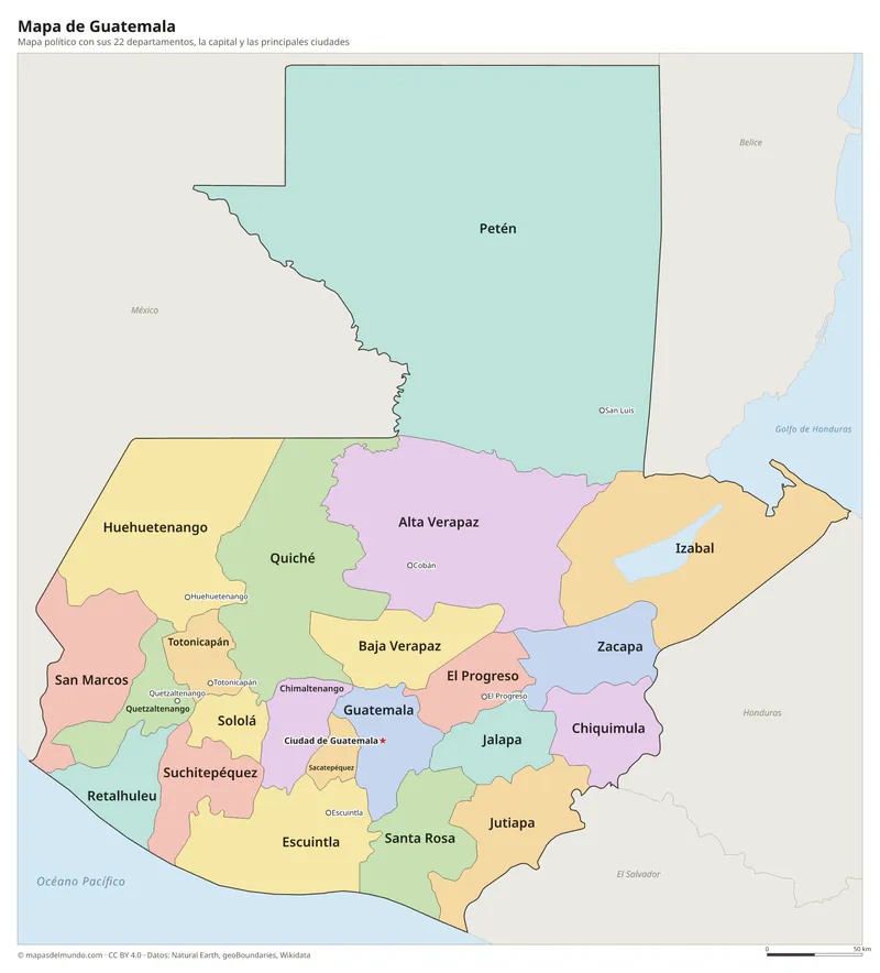 Mapa de Guatemala