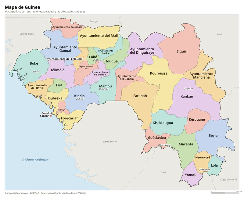 Mapa de Guinea